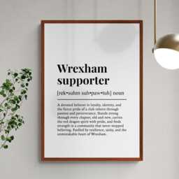 Wrexham Supporter Funny Definition Sport Football Gift Wall Art Print - thumbnail 2
