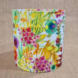 Liberty Tresco Floral Drum Lampshade Bright Yellow Handmade Shade - thumbnail 3