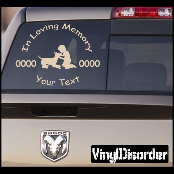 Boy 03 in Loving Memory Custom Car Or Wall Vinyl Decal Stickers - Ilmboy03Et - image 1