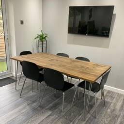 Dining Table, Custom Made From Reclaimed Scaffold Boards For Rustic, Industrial Look - The Richfield - thumbnail 2
