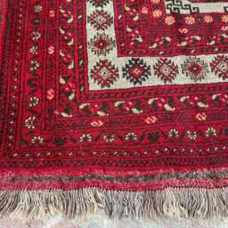 6x9 Afghan Turkmen Wool Rug - Hand-Knotted Tribal Geometric Motif Classic Oriental Area Carpet For Living Room, Bedroom Or Entryway D??cor - thumbnail 4