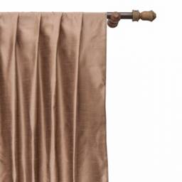 Copper Art Silk Curtain Panels, Faux Curtains - Rod Pocket, Grommet, Box Pleat, Three Pinch Tab Top & Plain Ring Top - thumbnail 1