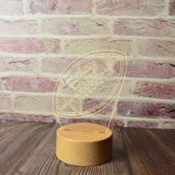 Personalized Football Led Night Light Custom Kids Room Decor - thumbnail 2