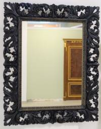 Ornate Antique Black Wall Mirror - Elegant & Timeless Home Decor