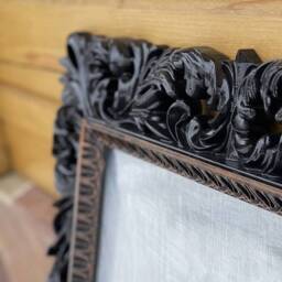 Ornate Antique Black Wall Mirror - Elegant & Timeless Home Decor - thumbnail 3