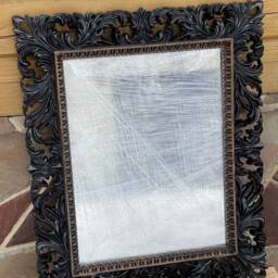 Ornate Antique Black Wall Mirror - Elegant & Timeless Home Decor - thumbnail 2