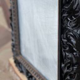 Ornate Antique Black Wall Mirror - Elegant & Timeless Home Decor - thumbnail 4