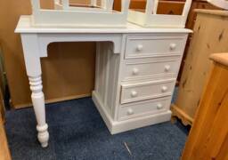 Dressing Table Painted Bespoke Moroccan Geometric Gold Leaf Bee Elephant Handles Stencilled