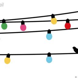 Fairy Lights Wall Decal Garden Party String Lights, Birds - thumbnail 3