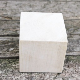 Big 85 Mm Unfinished Wooden Cube - Block 85x85 - Natural Eco Friendly Alder Wood - thumbnail 2