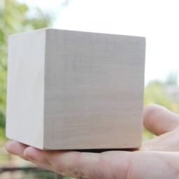 Big 85 Mm Unfinished Wooden Cube - Block 85x85 - Natural Eco Friendly Alder Wood - thumbnail 4