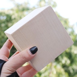 Big 85 Mm Unfinished Wooden Cube - Block 85x85 - Natural Eco Friendly Alder Wood - thumbnail 3