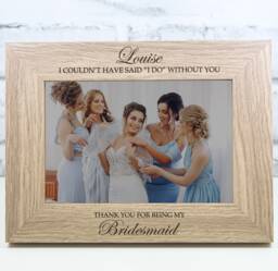 Personalised Bridemaid Photo Frame Gift Keepsake Engraved Wedding Maid Of Honour - thumbnail 1