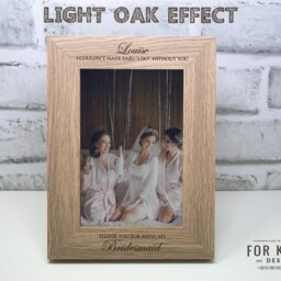 Personalised Bridemaid Photo Frame Gift Keepsake Engraved Wedding Maid Of Honour - thumbnail 2