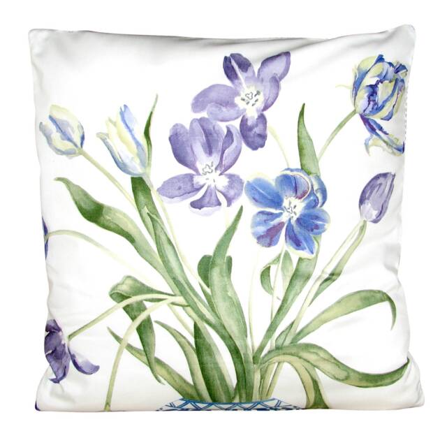 Sanderson Painters Garden Amethyst & Indigo Cushion Cover