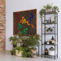 xxl Snakes & Ladders Metal Wall Art Game Gameroom Decor - thumbnail 3