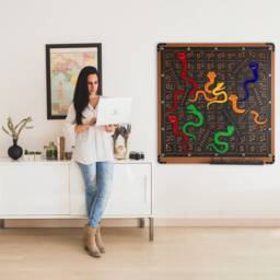 xxl Snakes & Ladders Metal Wall Art Game Gameroom Decor - thumbnail 2