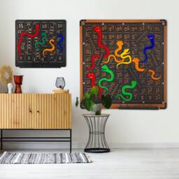 xxl Snakes & Ladders Metal Wall Art Game Gameroom Decor - thumbnail 4