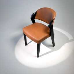 stylish & Comfortable Dining Chairs With Subtle Curved Accents, Room Chair Customizable Wood & Leather Colors, Modern Armrest Chair - thumbnail 4