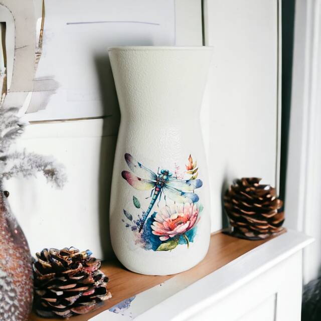 Pretty Dragonfly Flower Vase, Home Decor, Gifts, Decorations, Themed Gift - image 1
