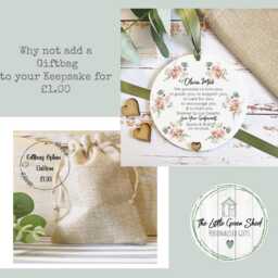 Personalised Godchild Christening Keepsake Pink Floral Acrylic Gift - thumbnail 2