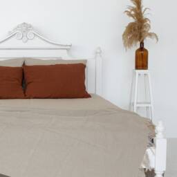Pre-Washed Linen Throw With/Without Fringes - Plain Custom Size Natural Summer Blanket Eco-Friendly Handmade in Lithuania - thumbnail 3