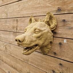 3D Printed Hyena Wall Mount - Animal Head Decor - thumbnail 1