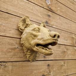 3D Printed Hyena Wall Mount - Animal Head Decor - thumbnail 3