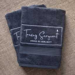 Personalised Towel With Business Logo, Name Embroidery, Custom Logo On Towel, Egyptian Cotton - thumbnail 4