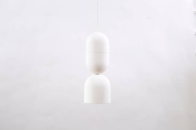 Handmade Plaster Pendant Light Modern Cylinder Chandelier - image 1