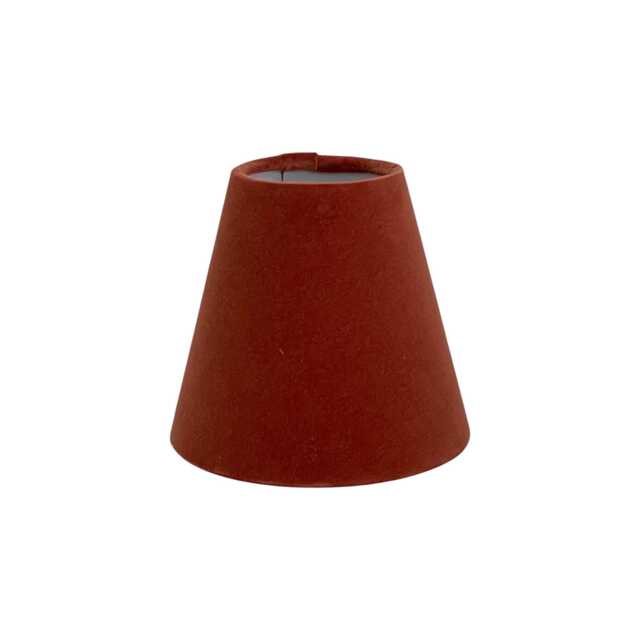 Burnt Orange Velvet Small Candle Clip Wall Tapered Lampshade - image 1
