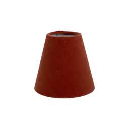 Burnt Orange Velvet Small Candle Clip Wall Tapered Lampshade - thumbnail 1