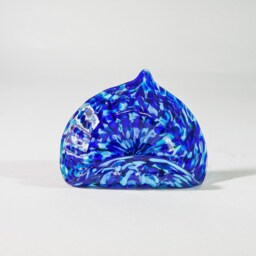 Blown Glass Business Card Or Phone Holder Blue - thumbnail 1