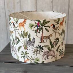 Safari Animals Jungle Lampshade, Jungle Lights, Safari Lampshade, Animal Baby Room, Light Shade - thumbnail 3
