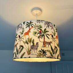 Safari Animals Jungle Lampshade, Jungle Lights, Safari Lampshade, Animal Baby Room, Light Shade - thumbnail 2