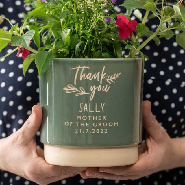 Personalised Mother Of The Groom Indoor Plant Pot, Say - image 1