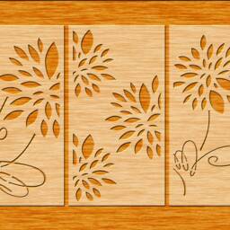 Flower Panel, Parition Screen, Wall Decor, Hanging Laser, Cnc, Plasma Cricut Cutting File Cdr, Svg, Dxf, Eps Jpg - thumbnail 4
