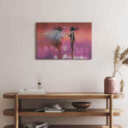 Cyberspace - A State Of Mind Canvas, Wall Art Picture, Purple Decoration, Abstraction Canvas - thumbnail 2