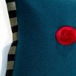 Wool Cushion, Teal - thumbnail 2
