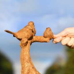 Rustic Cast Iron Three Little Birds Garden Sculpture - thumbnail 2