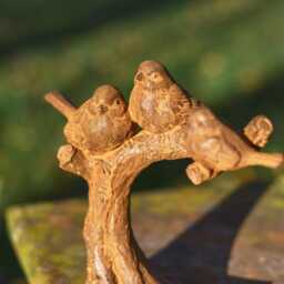 Rustic Cast Iron Three Little Birds Garden Sculpture - thumbnail 3