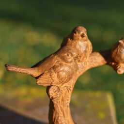Rustic Cast Iron Three Little Birds Garden Sculpture - thumbnail 4
