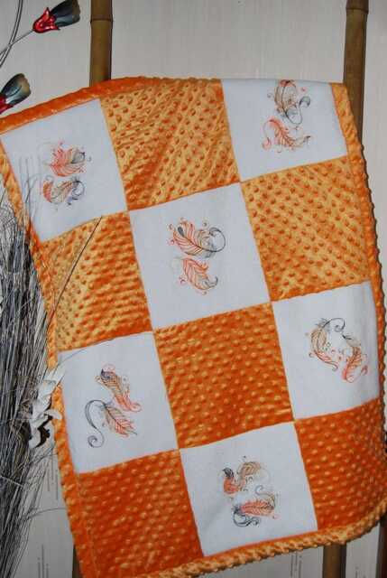 Soft Minky Baby Blanket - Handmade Patchwork Original Birth Gift Customizable - image 1