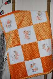 Soft Minky Baby Blanket - Handmade Patchwork Original Birth Gift Customizable