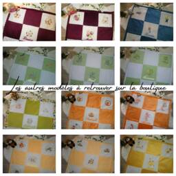 Soft Minky Baby Blanket - Handmade Patchwork Original Birth Gift Customizable - thumbnail 4