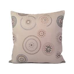 Ivory Beige Throw Pillow Cover, Decorative Cotton Blend Cushion Covers, Patterned Farmhouse Boho Home Decor, Boutique Curated Pillowcase - thumbnail 1