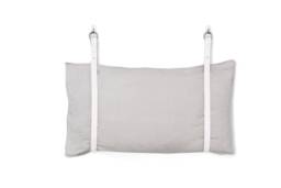 Leather Bench Cushion Strap Headboard Bed Pillow Bracket, Single Only - White - thumbnail 1