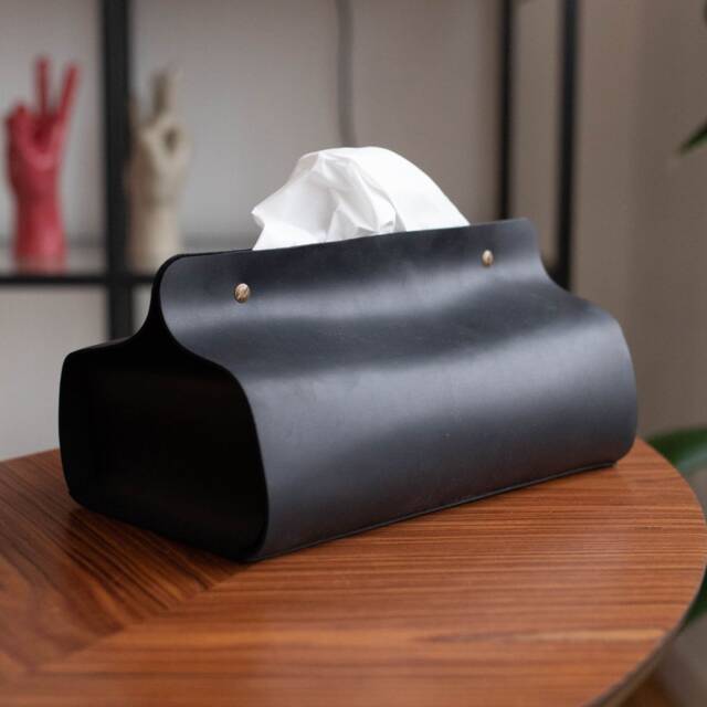 Leather Tissue Box Cover, Napkin Holder, Car Kitchen Organizer, New Home Gift, Gifts For Mom - image 1