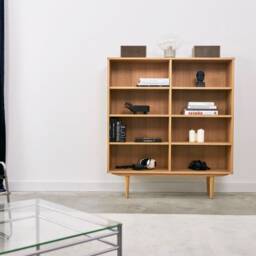 Bookcase, Bookshelf Made Of Oak Vaneer - Livlo D-R02 - thumbnail 3