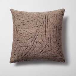 Blue Abstract Pattern Throw Pillow Cover - Textured Jacquard, 20x20 - thumbnail 4